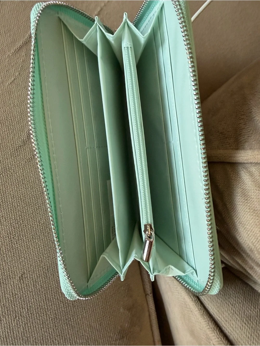 Claire's Light Blue Wristlet Card Holder with Crystal Bow Accents